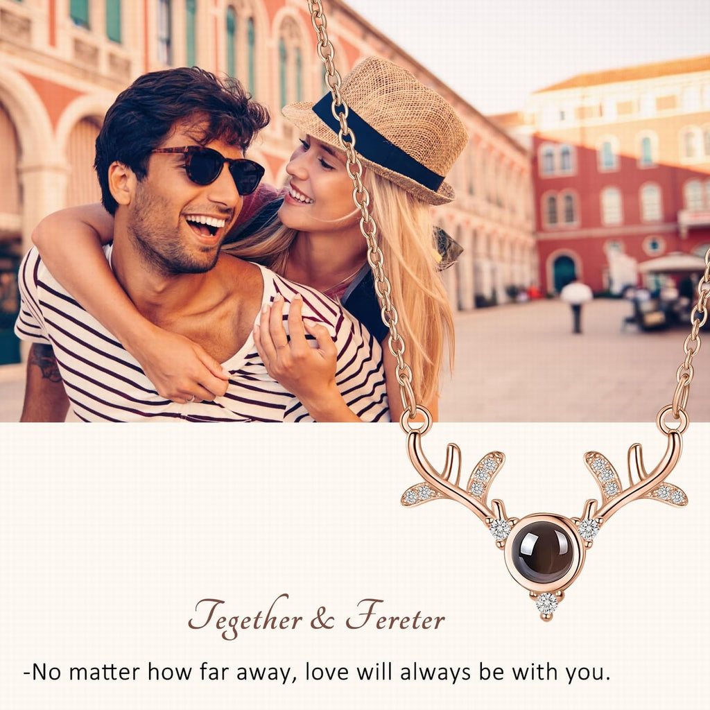 Brass Heart Locket Necklace with Couples Photos For Women