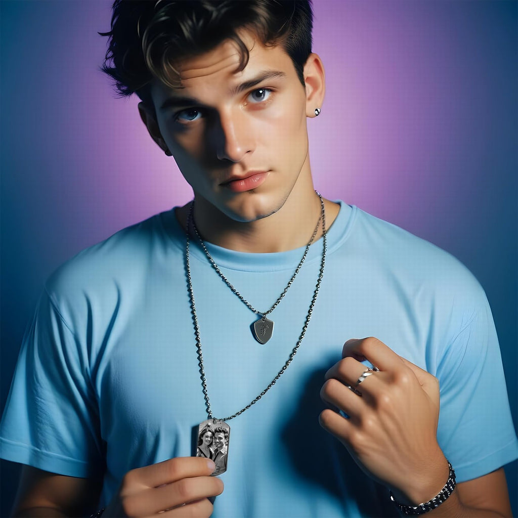 Leah Name Necklace Personalized Customized Nameplate for Women Silver Stainless Steel Jewelry,