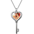 Custom Photo Angel Wings Heart Keychain or Necklace: Memorial Gift