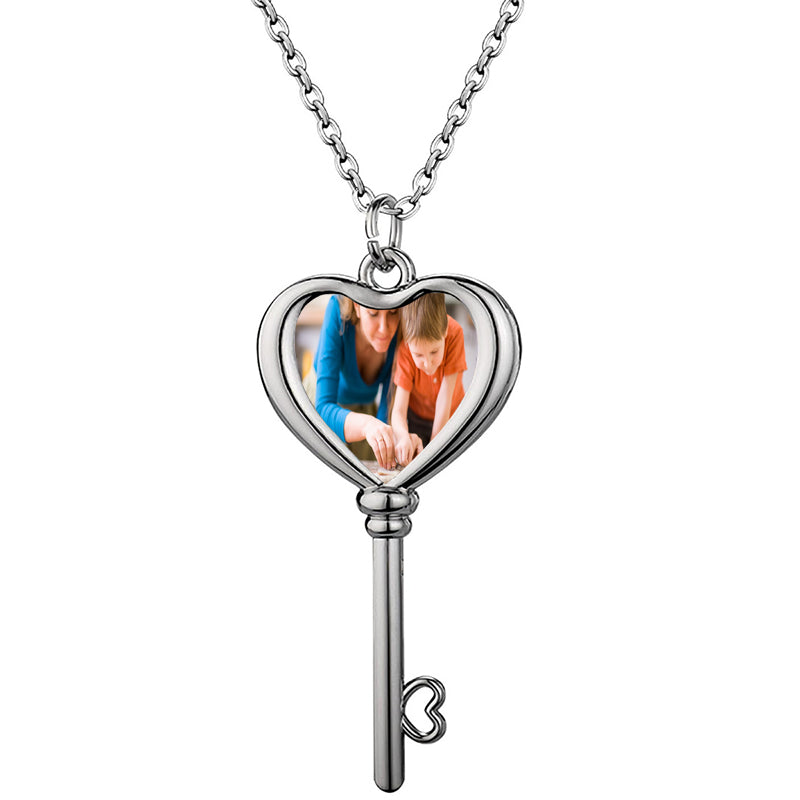 Customized Memorial Photo Pendant ? Personalized Picture Inside Jewelry ? Projection Necklace with Photo, Text, or Love in 100 Languages