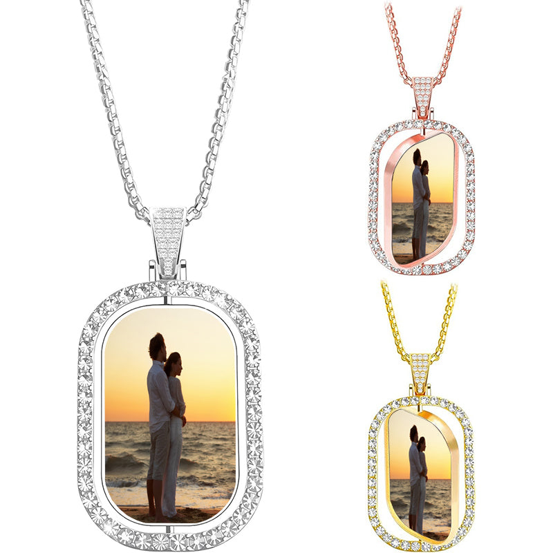 Personalized Pendant Necklace Memorial Jewelry Necklace Pendant Engraved Photo Necklace Personalize Necklace Memorial Necklace Gift for Her