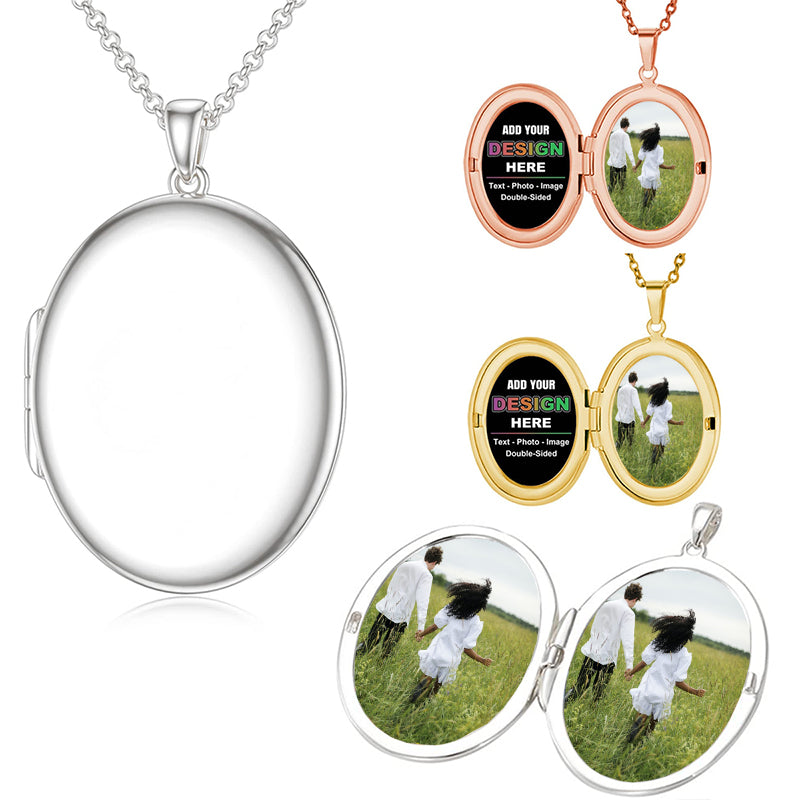 Custom Photo Locket Necklace, Engraved Birth Flower Locket with Photo, Birthday Gift for Grandma, Memorial Gift for Friend, Gift for Her