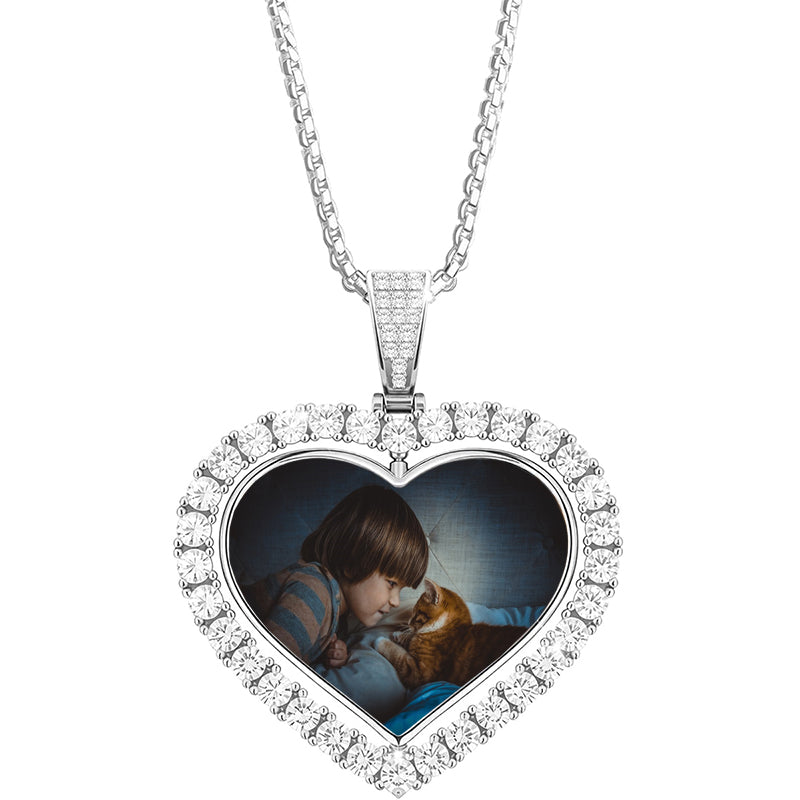 Engraved Photo Necklace: Personalized Pet Portrait, Stainless Steel