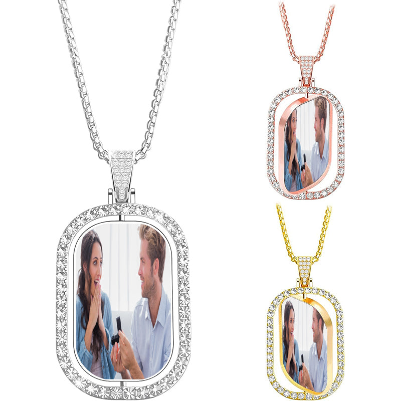 Personalized Birthstone Necklace, Engraved Letter Pendant, Double Sided Necklace, Minimalist Birthstone Jewelry, Birthday & Christmas Gift