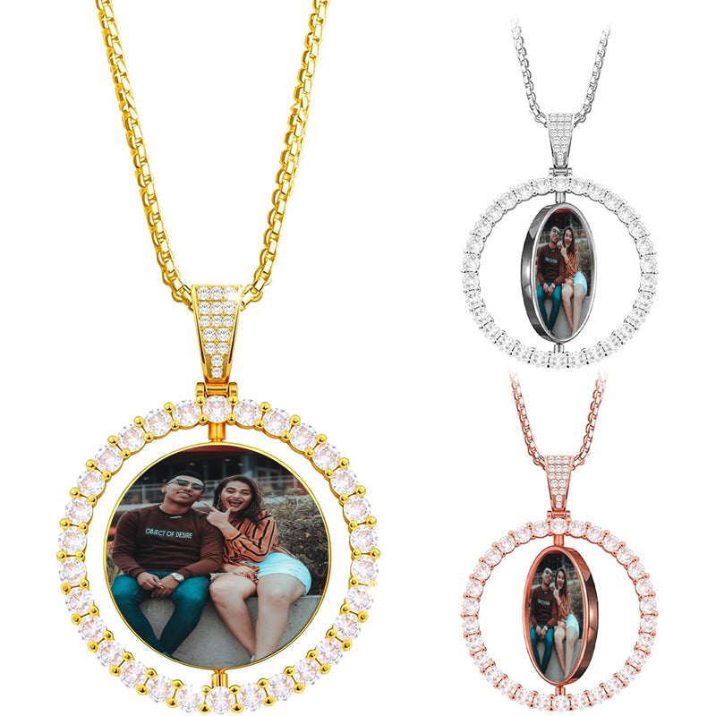 Custom Photo Necklace, Handmade Jewelry, Dog Memorial, Sympathy Gift, Laser Engraved, Dog & Cat Portrait, Pet Loss | Photo Crystal Necklace