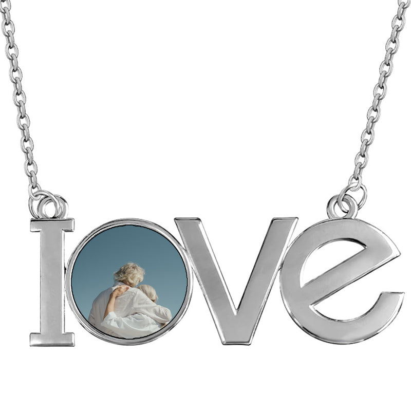 Initials Necklace with Heart Charm, Custom Couples Jewelry, Romantic Mother's Day Gift for Women ¨C RCIN