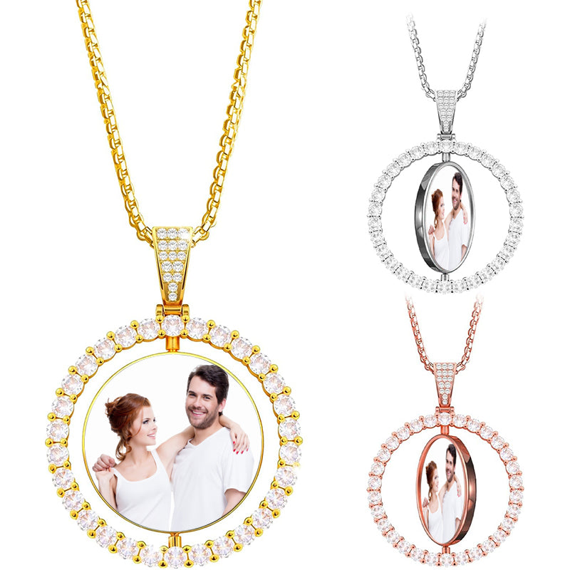 Engraved Family Portrait Necklace, Custom Family Photo Necklace, Memorial Necklace, Mothers Day Gift for Mom, Keepsake Jewelry