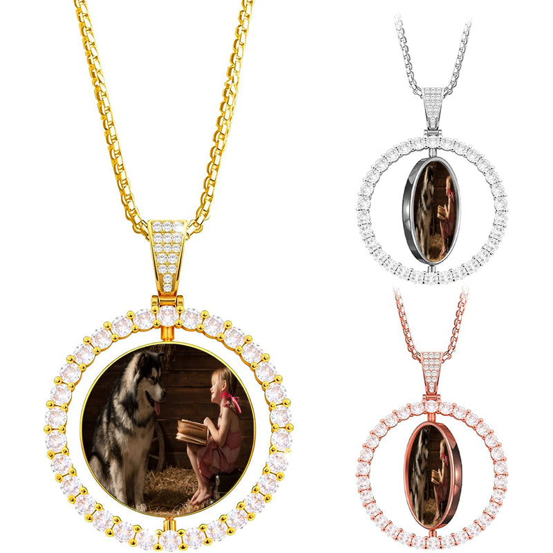 Necklaces for Women, Silver Necklaces for Women, Necklaces for Women, Initial Pendant Necklace, Fill Disc Necklaces, Rose Silver 9