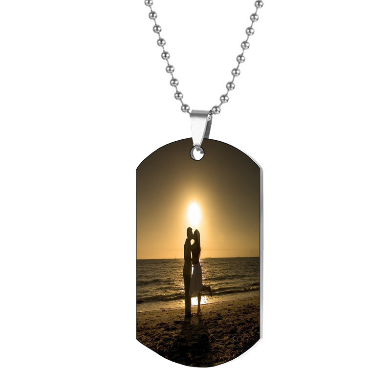 Back to School Photo Necklace for little girls - Photo of family Pendant - Custom Picture Necklace - Photo Charm Pendant photo of dog