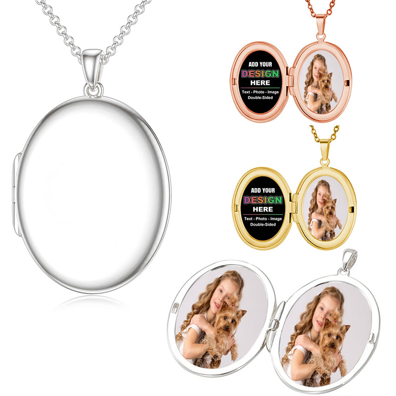 Custom Photo Locket Necklace, Engraved Birth Flower Locket with Photo, Birthday Gift for Grandma, Memorial Gift for Friend, Gift for Her