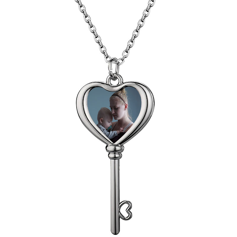 Engraving Photo Necklace, Personalized Necklace, Custom Family Portrait Necklace, Memorial Necklace, New Mom Gifts, Gift for Mom