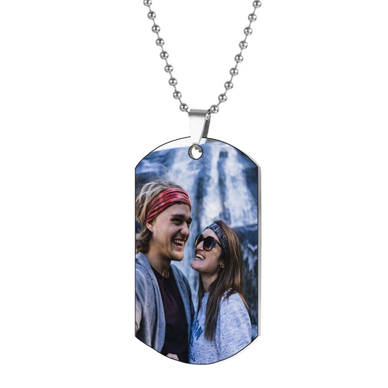 Personalized Eyes Engraved Customized Picture Necklace