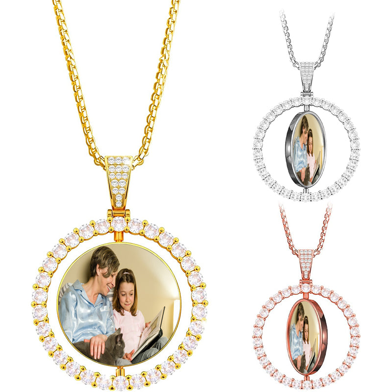 Custom Person Photo Necklace, Picture Necklace, Personalized Enamel Necklace, Hand Painted Jewelry, Memorial Gift, Christmas Gift