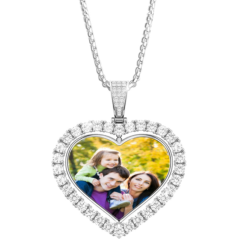 Personalized Photo Projection Necklace: Custom Engraved Pendant