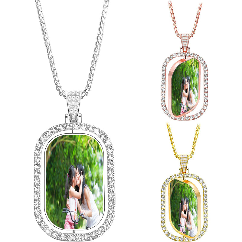 Custom Engraved Pet Portrait Necklace, Personalized Pet Photo Necklace, Dog Name Necklace, Pet Memorial Necklace, Gift for Pet Mom, Pet Loss