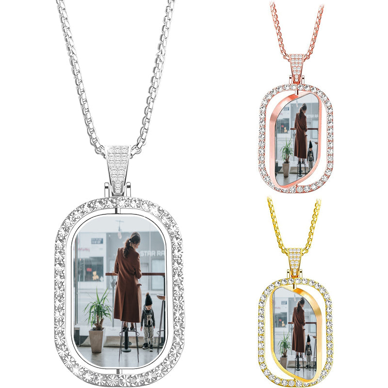 Personalized Family Name Necklace, Hand Stamped Aluminum Discs