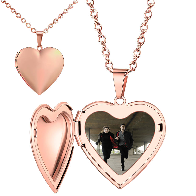 Personalized Double Name Necklace with Heart: Plated or Silver Custom Jewelry