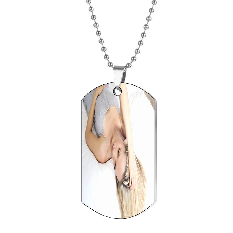 PERIMADE Silver Bubble Projection Necklace ? Customized Memorial Photo Pendant ? Personalized Picture Inside Jewelry ? Trendy Friend Gift