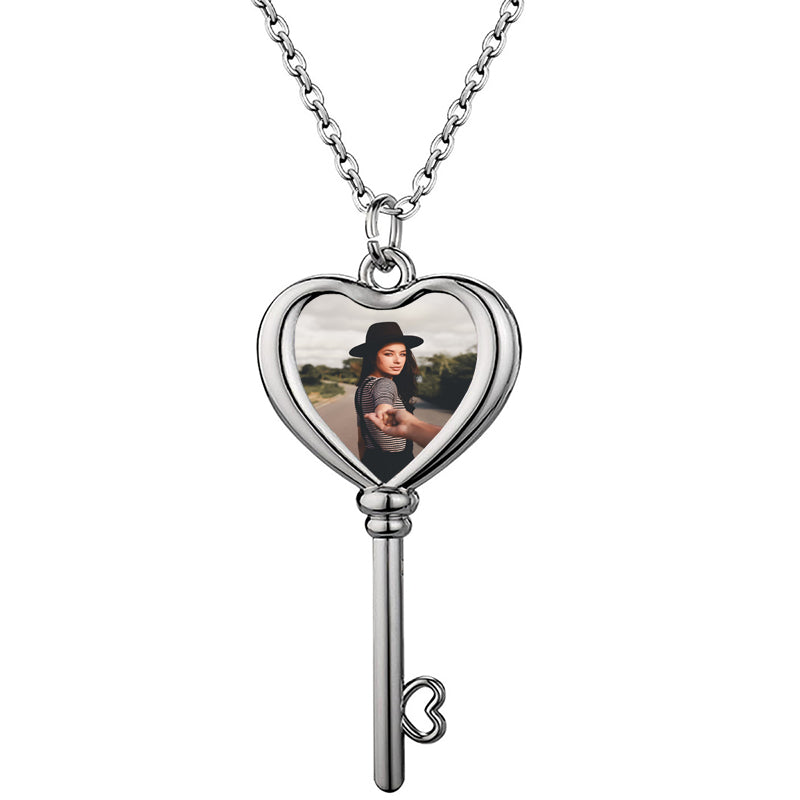 Custom Birthstone Projection Necklace, Memorial Gift for Grandma, Photo Projection Pendant, Birthday Jewelry, Birthday Gift for Her