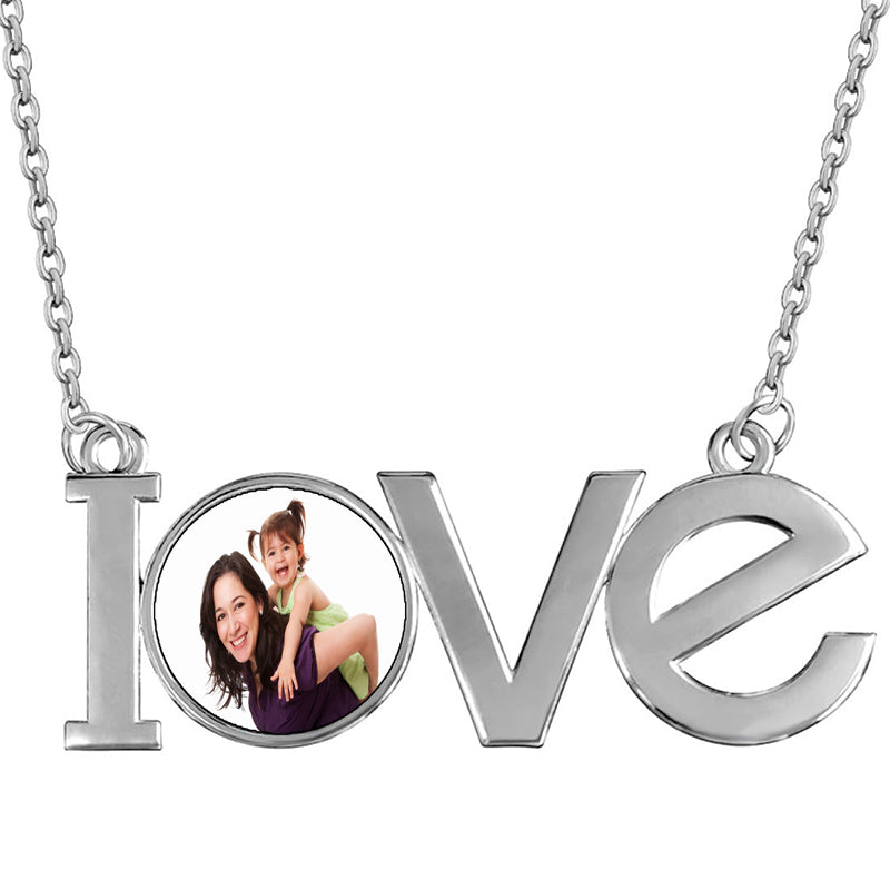 Custom 925K Sterling Silver Photo Necklace: Personalized Portrait Jewelry
