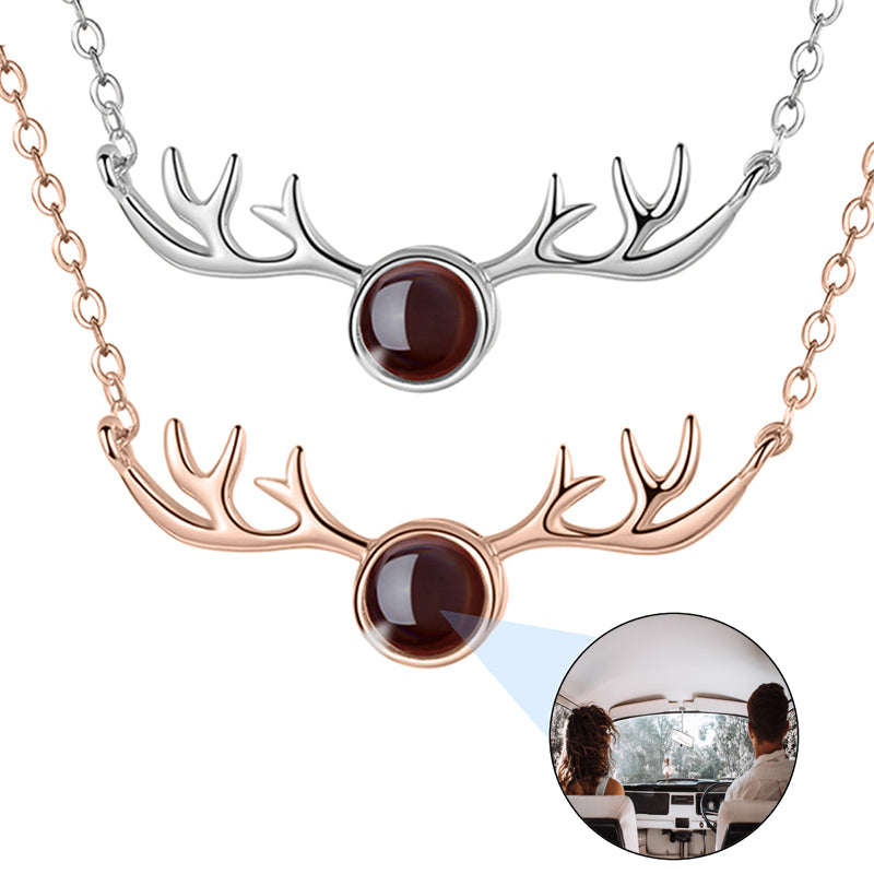 Heart-shaped Custom Projection Necklace, Flowers Design Gift, Picture Flower Necklace, Photo Projection Necklace, Gift For Her, Love Pendent