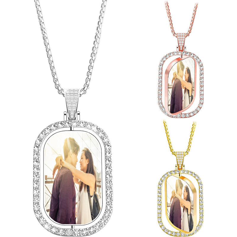 Customized Memorial Necklace with Photo - I Will Carry You, Remembrance Necklace Gift, Memorial Gift for Loss of Dad Mom Daughter Son Brother