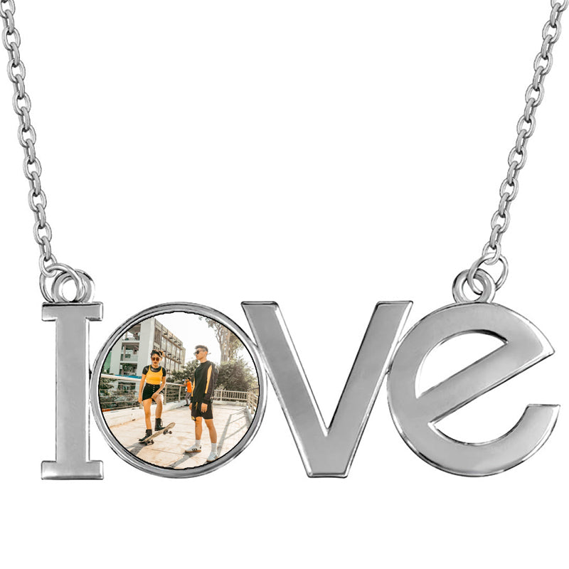 Basketball Letter Necklace - Men's Basketball Charm Pendant, Stainless Steel Silver Chain, 22 inch Personalized Gift