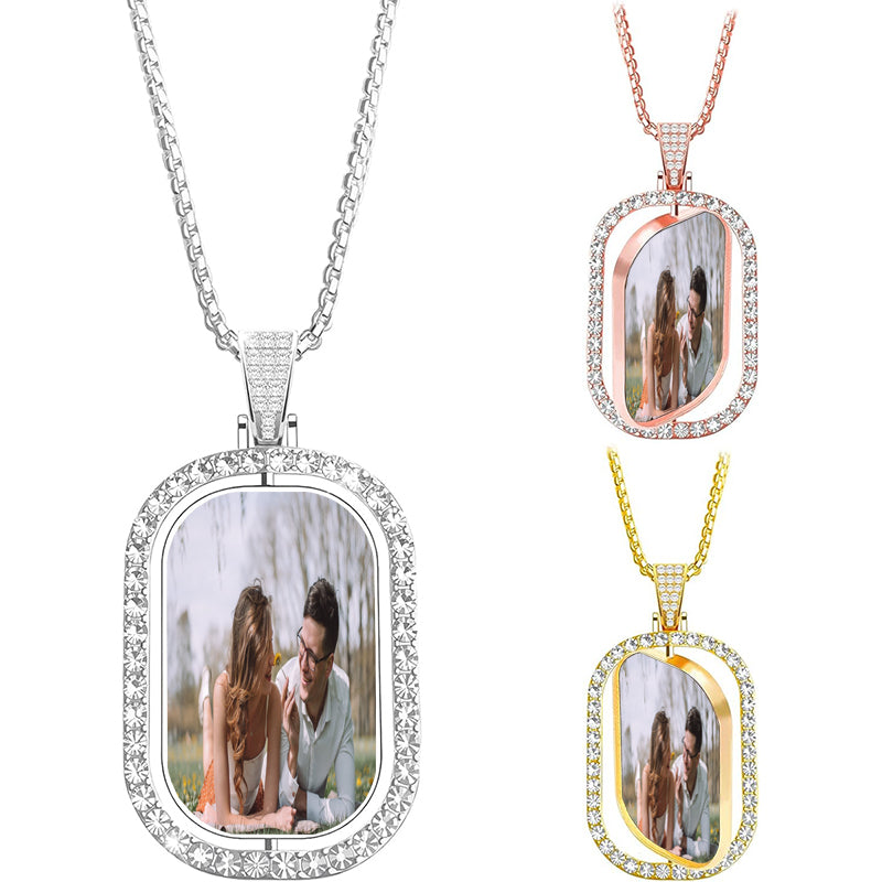 Personalized Baptism Dog Tag Necklace, Left It In The Water, Engraved Pendant, Custom Name Date, Religious Keepsake Jewelry Christmas Gift