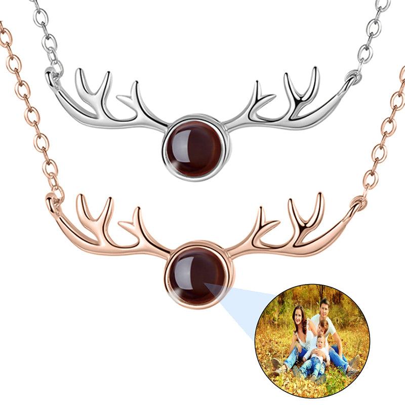 Personalized Photo Necklace with Birthstone, Picture Projection Charm, Christmas gifts, Birthday Jewelry, Anniversary Christmas Gifts