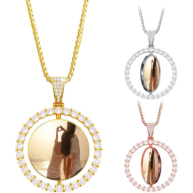 Engraved Sonogram Locket Necklace: Stainless Steel Baby Ultrasound Keepsake