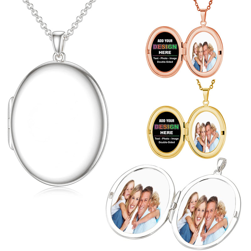 Personalized Photo Necklace, Custom Message Necklace for Men, Memorial Jewelry Gift with Picture, Anniversary Gift for Husband Boyfriend