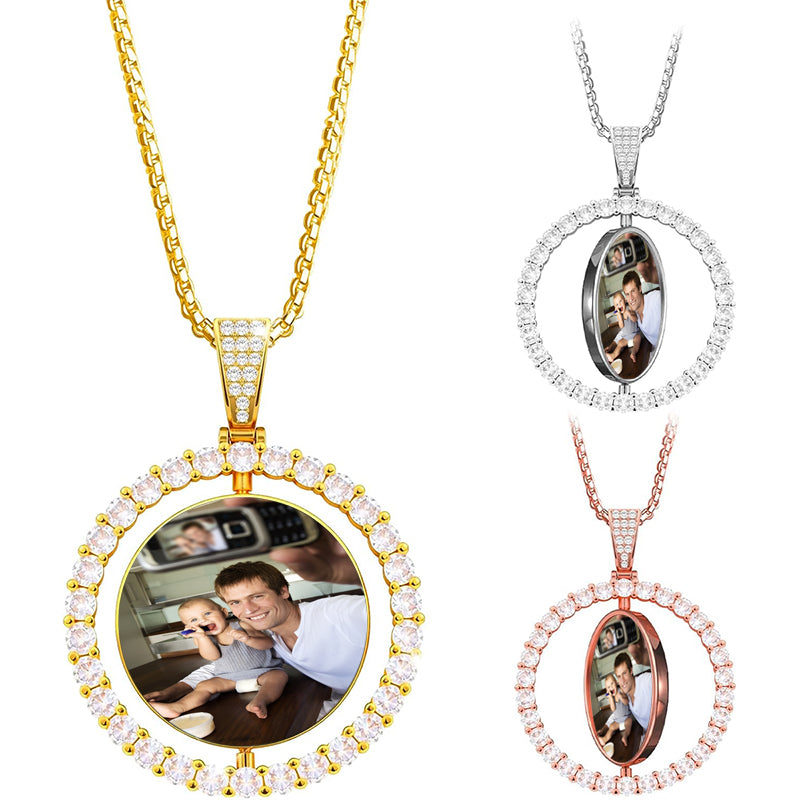 Engraved Photo Necklace ¨C Sterling Silver Pet & Family Keepsake