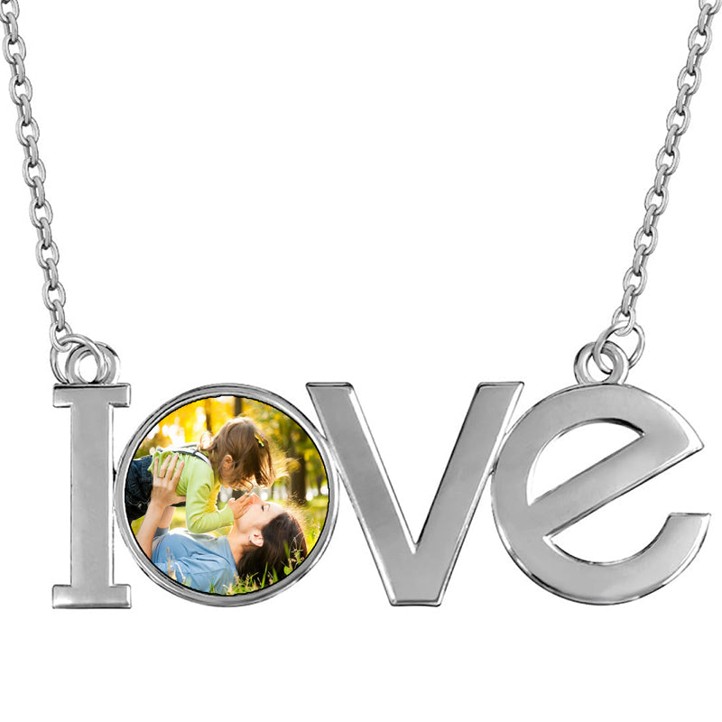 Personalized Photo Projection Necklace: Custom Engraved Pendant