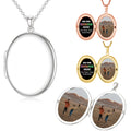 Personalized Sterling Silver ID Tag Necklace: Solid 925 Engraved Any Photo, Text, Fingerprint Double-Sided