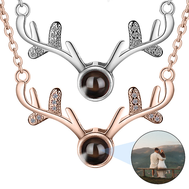 Personalized Projection Photo Necklace, Photo Pendant for Mom, Custom Photo Jewelry, Anniversary Necklace for Women, Christmas Gift for Her
