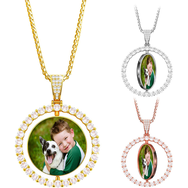 Custom Circle Pendant Family Picture Necklace, Family Necklace, Personalize Photo Necklace, Picture Necklace , Mothersday Gift For Mom