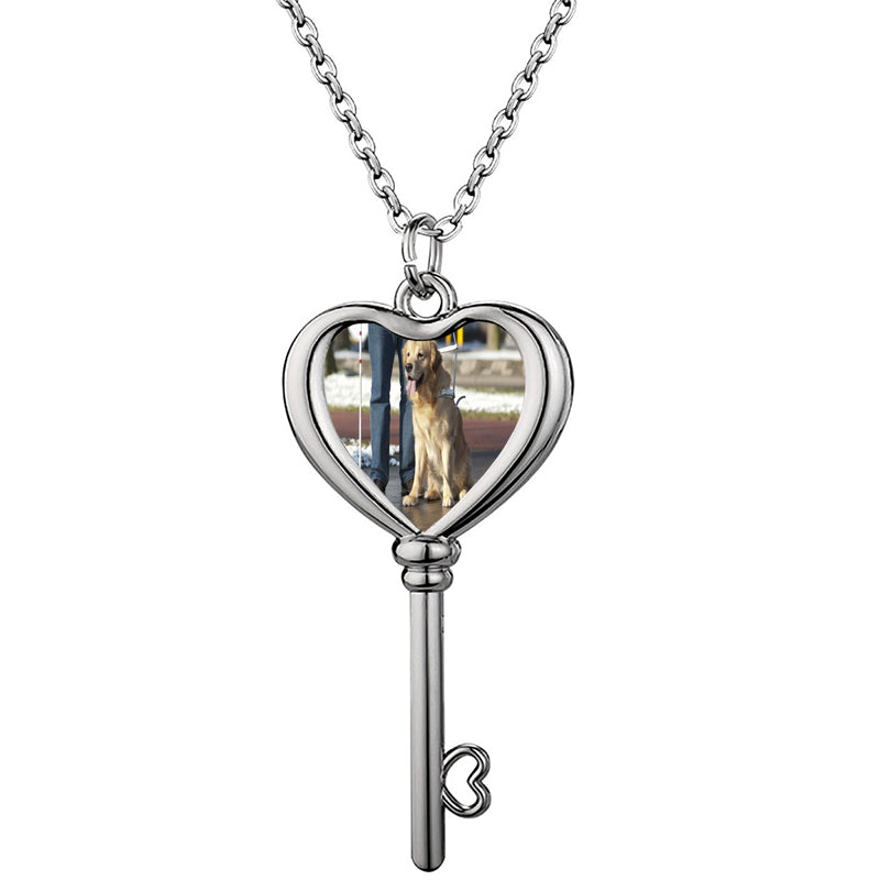 Personalized Photo Projection Necklace, Picture Necklace, Memorial Photo Pendant, Custom Star Jewelry, Mom Gift, Gift for Her