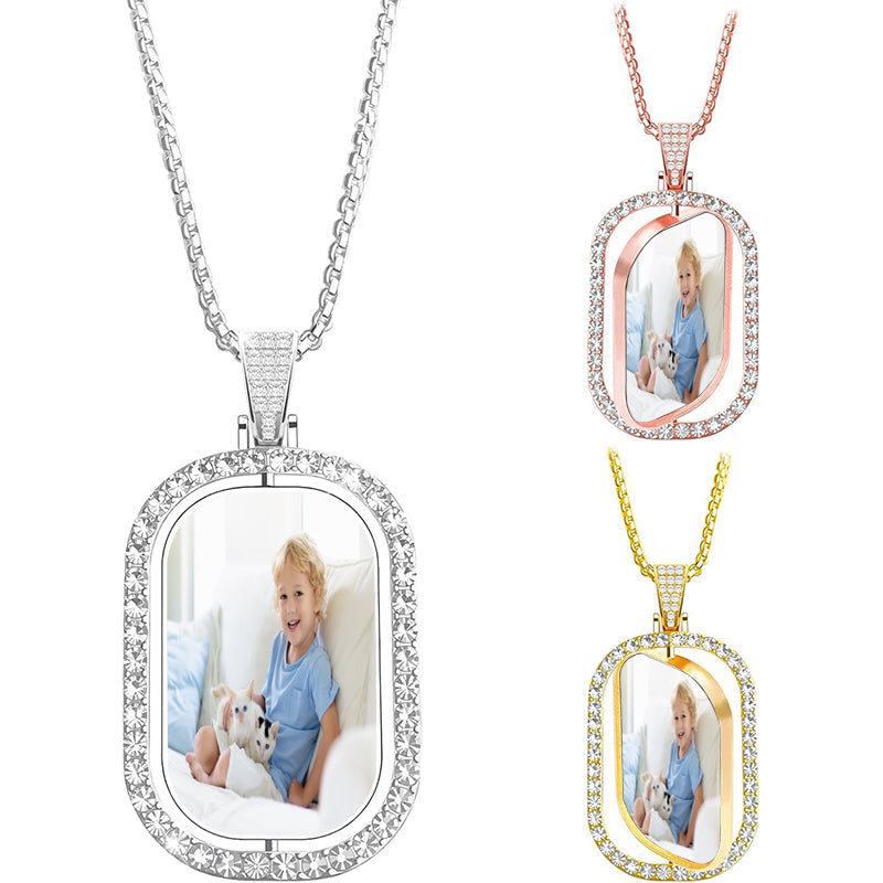 Dainty Filled Nameplate Necklace, Personalized Name Necklace