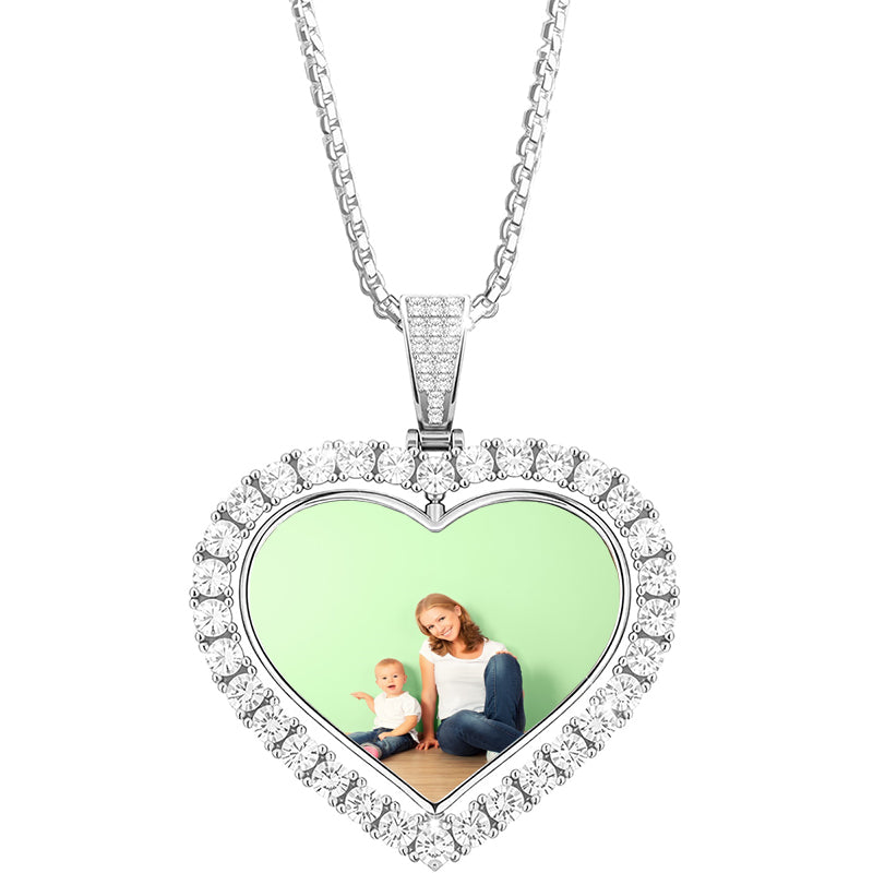 Custom engraved heart locket for photo, Handwriting necklace, Locket necklace, memorial jewelry, loss of mother, loss of father