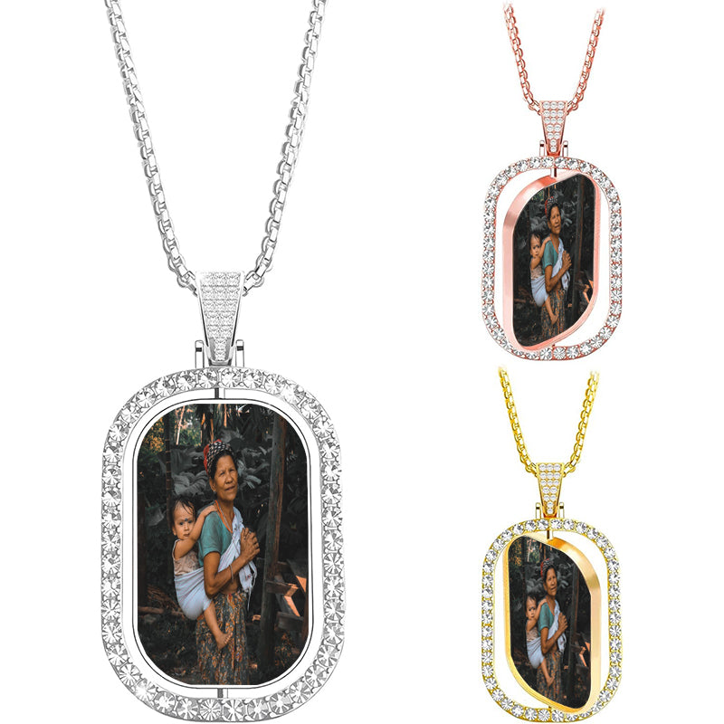 Custom Engraved Photo Dog Tag Necklace, Photo Dog Tags, Photo Necklace, Stainless Steel Men's Necklace, Gift for Him, Father's Day Gifts