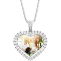 Custom Photo Rhinestone Pendant Necklace