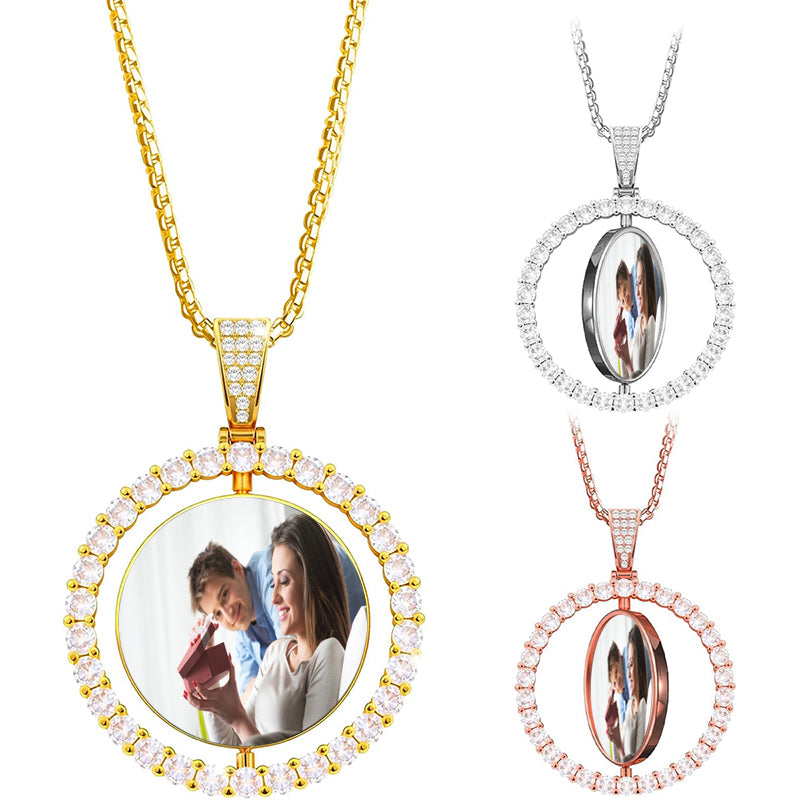 Custom Photo Memorial Necklace - Stainless Steel Pendant, Remembrance Gift