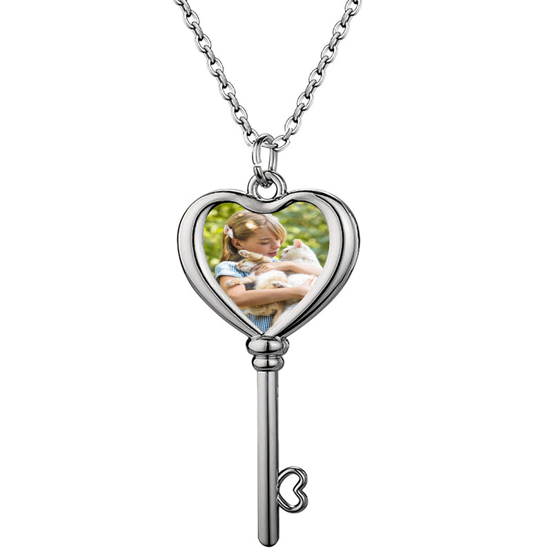 handmade vintage style plated floral locket necklace with glass jeweled connector, Victorian style, photo locket gift for her