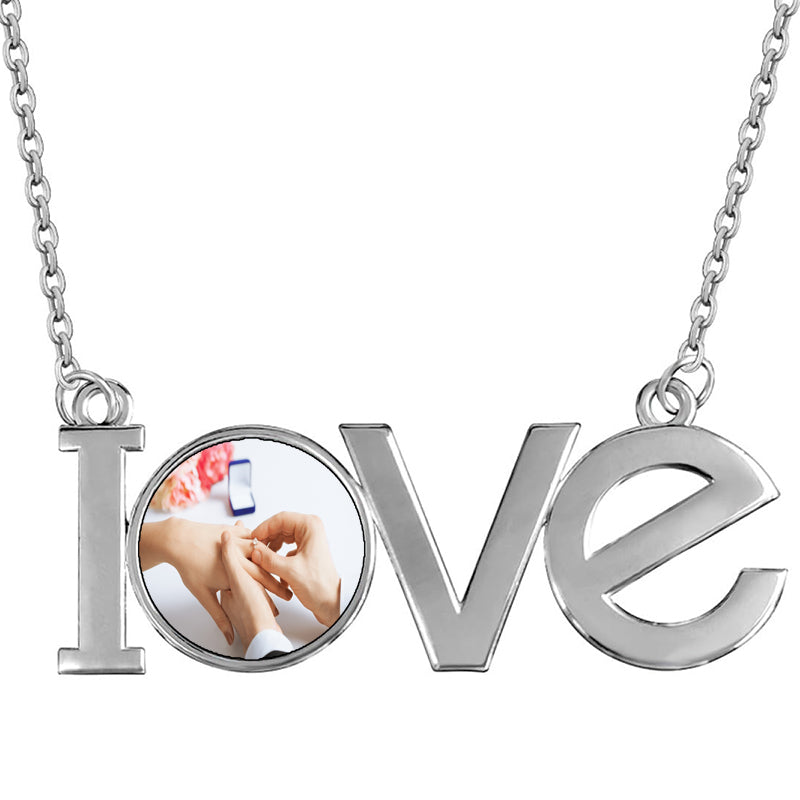 Horseshoe Projection Necklace, Personalised Photo Gift for Mom, Memorial Picture Jewellery for Gramma, Women necklace,Christmas Gift for Her