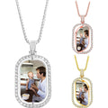 Dog Tag Photo Gift For Him Custom Picture Necklace, Dog Tag Photo Necklace, Engrave Necklace, Image Necklace for Boyfriend or Husband