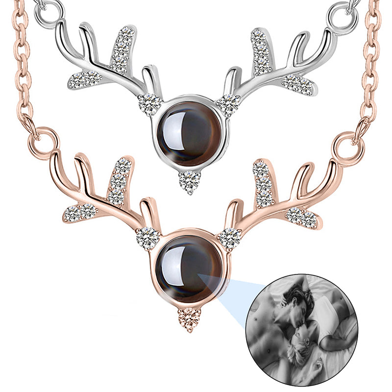 Photo Necklace for Men, Personalized Projection Necklace,Bubble Projection Photo Necklace,Picture Memorial Pendant,Father's Day Gift for Dad