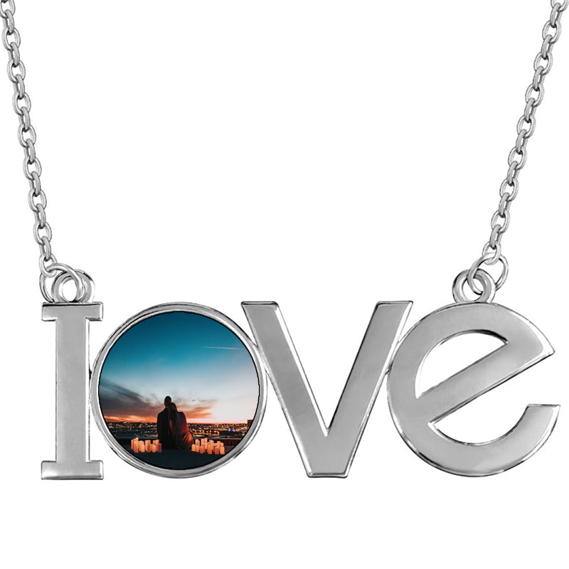 Birth flower necklace, heart birthstone, personalized engraving, name necklace, special gift for her