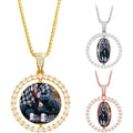 Personalized Mother's Day Gifts for Mom From Daughter - Custom Photo Necklace With Picture Inside - Projection Necklace for Mom - Memorial Gift