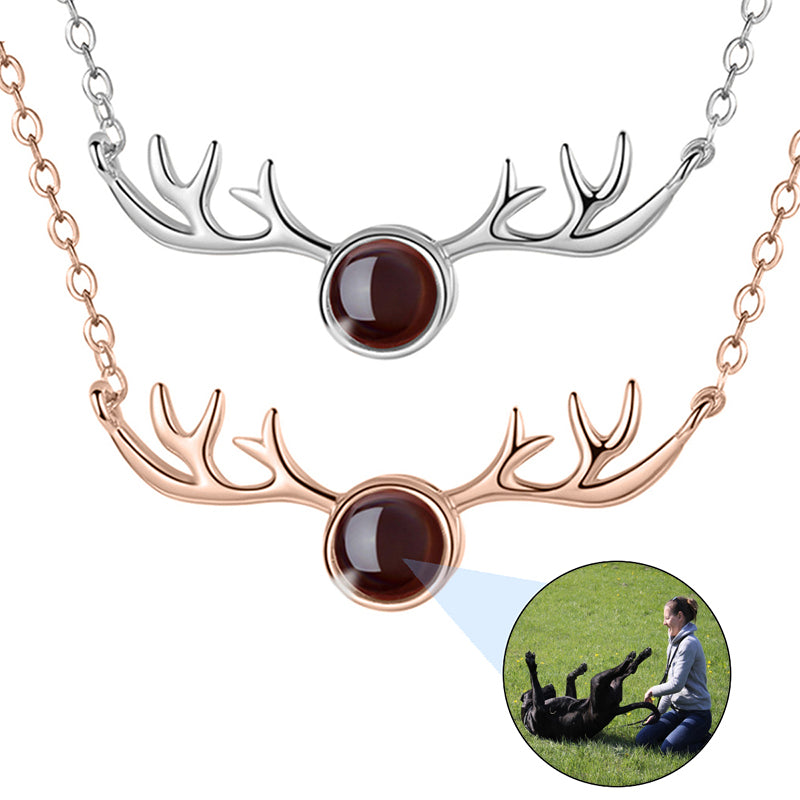 Custom Photo Projection Pendant Necklace: Personalized Engraved Locket