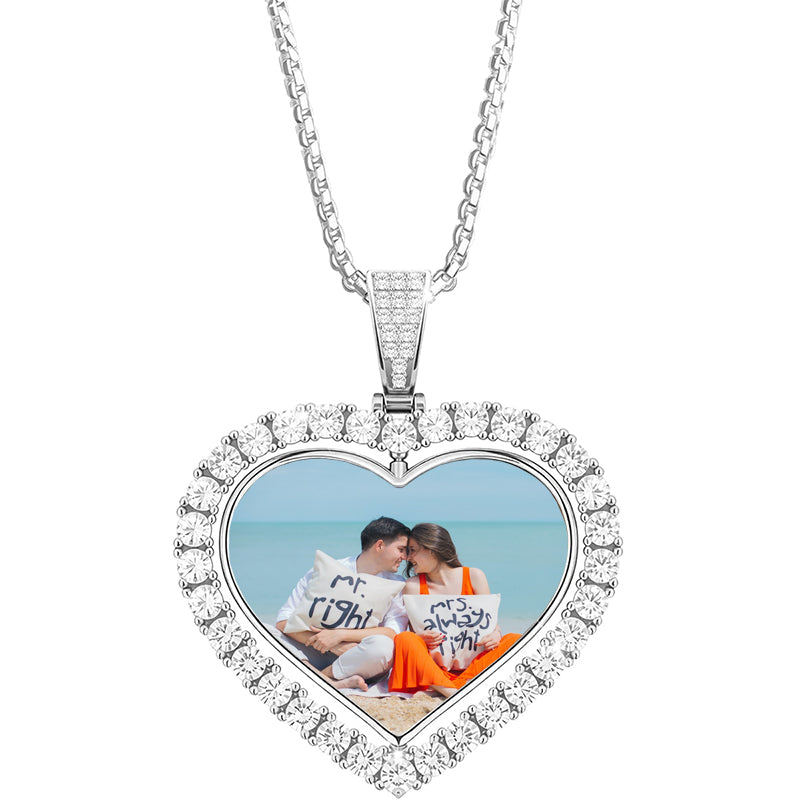 Monogram Necklace 2 inch Sterling Silver Handcrafted Personalized Initials Necklace - Made in USA